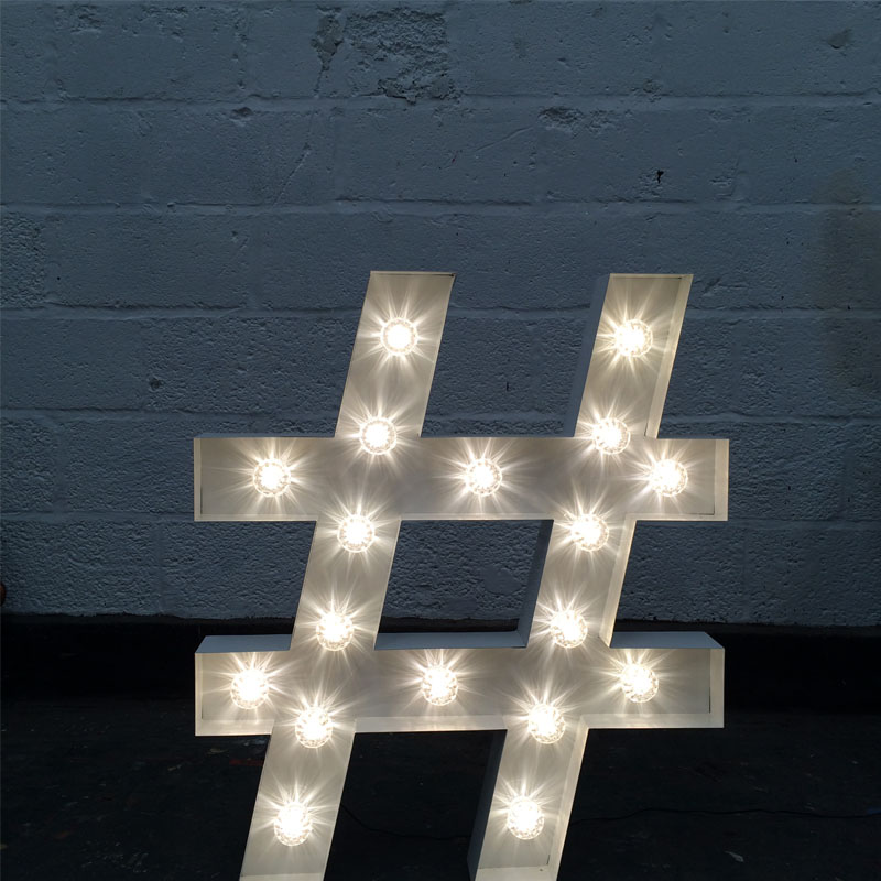 Illuminated Hashtag